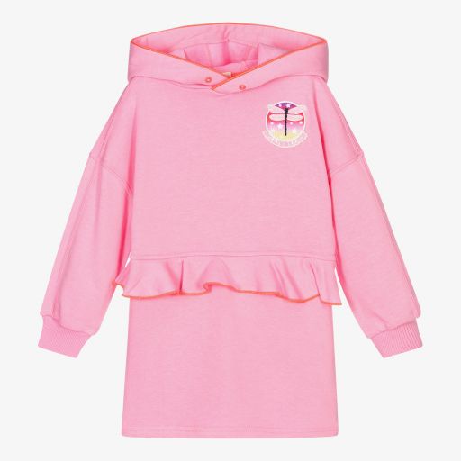 Billieblush-Girls Pink Cotton Hoodie Dress | Childrensalon Outlet