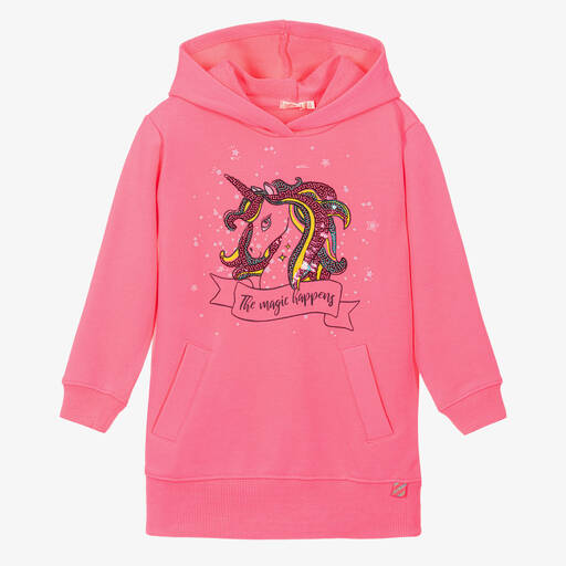 Billieblush-Girls Pink Cotton Hoodie Dress | Childrensalon Outlet