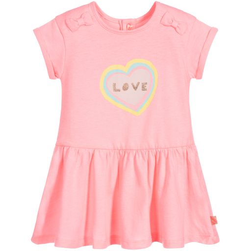 Billieblush-Girls Pink Cotton Jersey Dress | Childrensalon Outlet