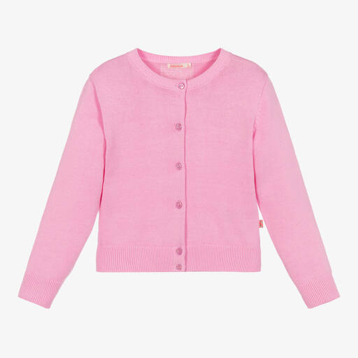 Billieblush-Girls Pink Cotton Knit Sequin Cardigan | Childrensalon Outlet