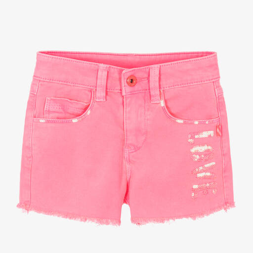 Billieblush-Розовые джинсовые шорты с пайетками | Childrensalon Outlet