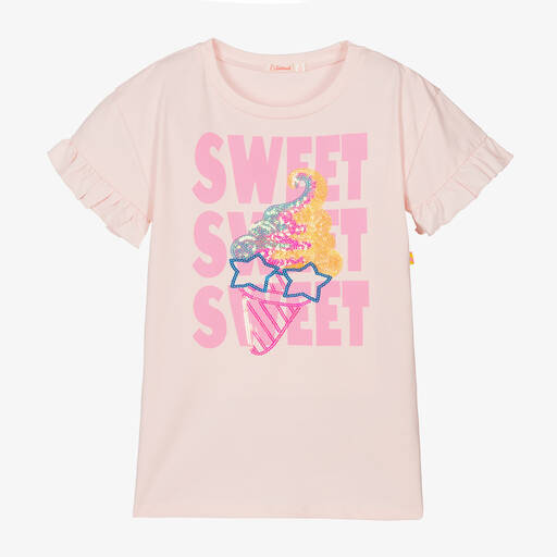 Billieblush-Girls Pink Cotton T-Shirt Dress | Childrensalon Outlet