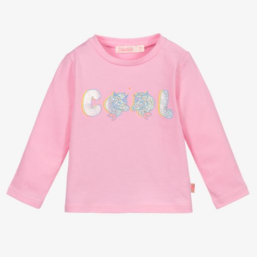 Billieblush-Розовый хлопковый топ для девочек | Childrensalon Outlet