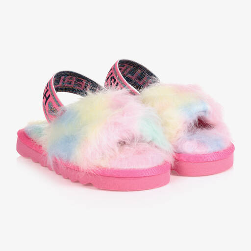 Billieblush-Розовые сандалии с искусственным мехом для девочек | Childrensalon Outlet