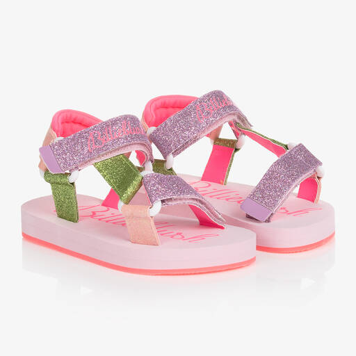 Billieblush-Girls Pink Glitter Sandals | Childrensalon Outlet