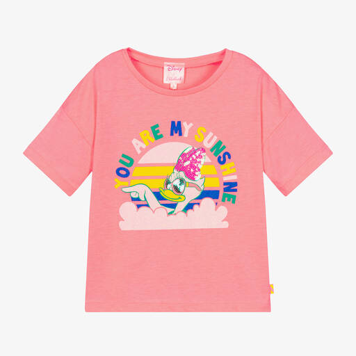 Billieblush-Girls Pink Jersey Disney T-Shirt | Childrensalon Outlet
