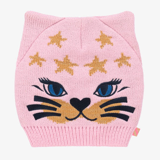 Billieblush-Girls Pink Knitted Cat Hat | Childrensalon Outlet