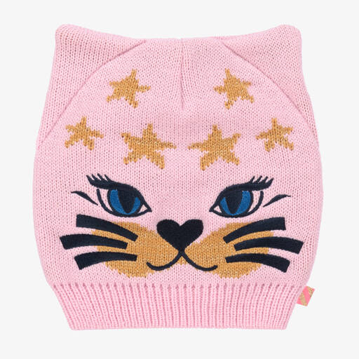 Billieblush-Розовая вязаная шапка с кошачьей мордочкой для девочек | Childrensalon Outlet