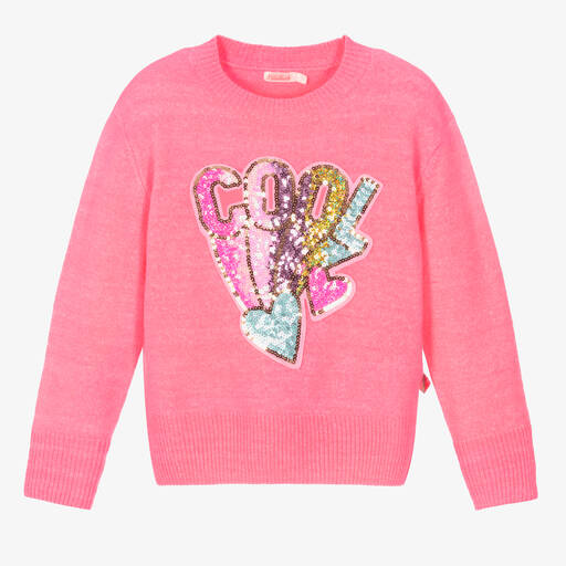 Billieblush-Girls Pink Knitted Sweater | Childrensalon Outlet