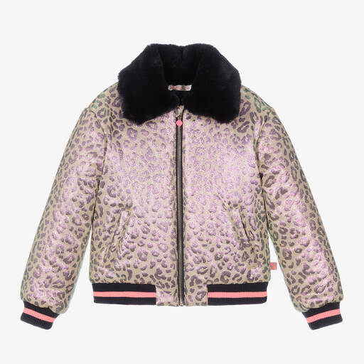 Billieblush-Girls Pink Leopard Jacket | Childrensalon Outlet