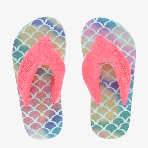 Billieblush-Girls Pink Logo Flip-Flops | Childrensalon Outlet