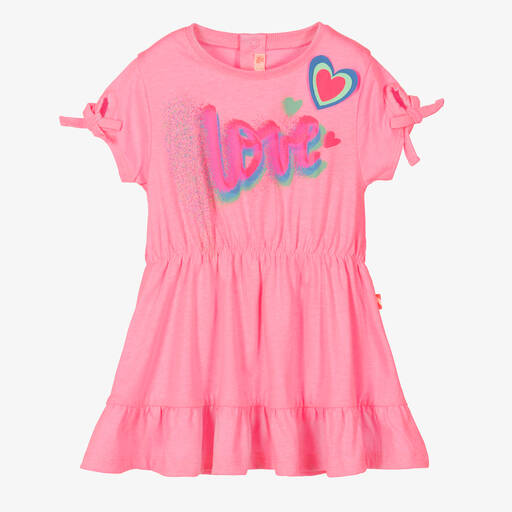 Billieblush-Girls Pink Love Graffiti Print Dress | Childrensalon Outlet