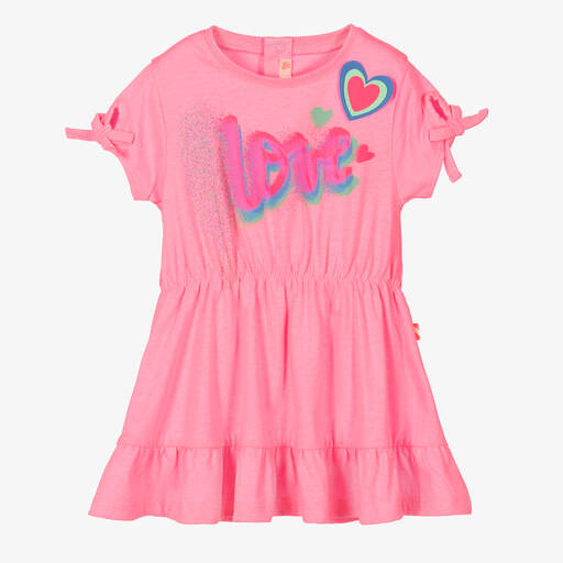 Billieblush-Rosa Kleid mit Love-Graffiti-Print | Childrensalon Outlet