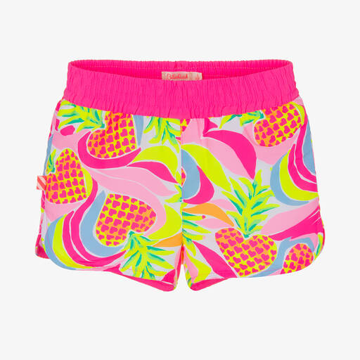 Billieblush-Girls Pink Pineapple Swim Shorts | Childrensalon Outlet