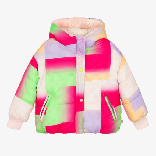 Billieblush-Girls Pink Reversible Hooded Jacket | Childrensalon Outlet