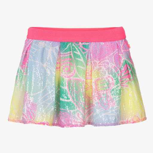 Billieblush-Girls Pink Sequinned Butterfly Skirt | Childrensalon Outlet