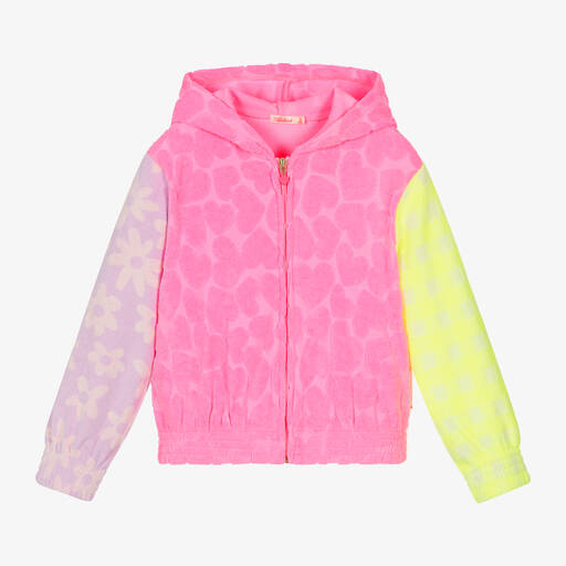 Billieblush-Girls Pink Towelling Zip-Up Top | Childrensalon Outlet
