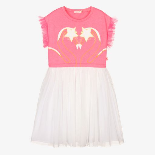 Billieblush-Girls Pink & White Tulle Dress | Childrensalon Outlet