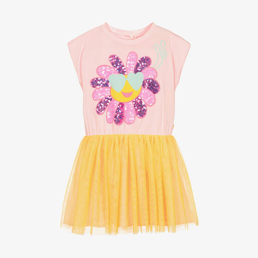 Billieblush-Girls Pink & Yellow Flower Dress | Childrensalon Outlet