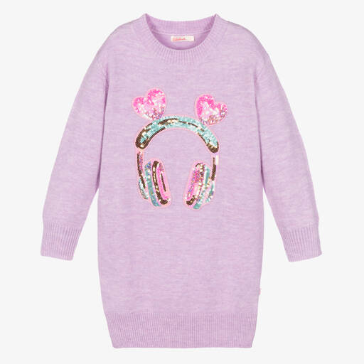 Billieblush-Фиолетовое трикотажное платье для девочек | Childrensalon Outlet