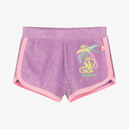 Billieblush-Фиолетовые хлопковые шорты Looney Tunes | Childrensalon Outlet