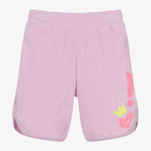 Billieblush-Girls Purple Sequin Cotton Shorts | Childrensalon Outlet