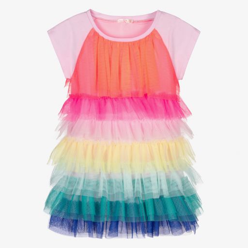Billieblush-Girls Rainbow Ruffle Dress | Childrensalon Outlet