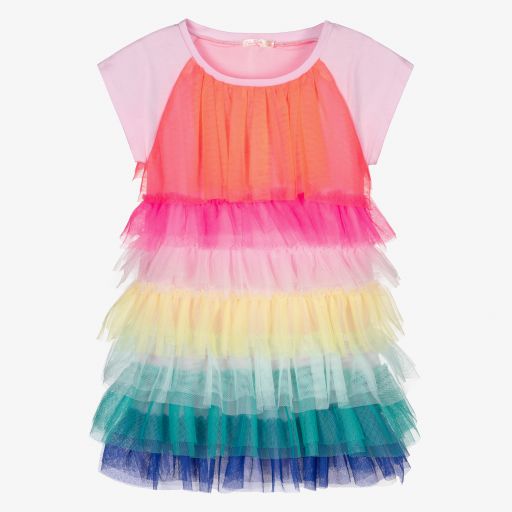 Billieblush-Rüschenkleid mit Regenbogen (M) | Childrensalon Outlet