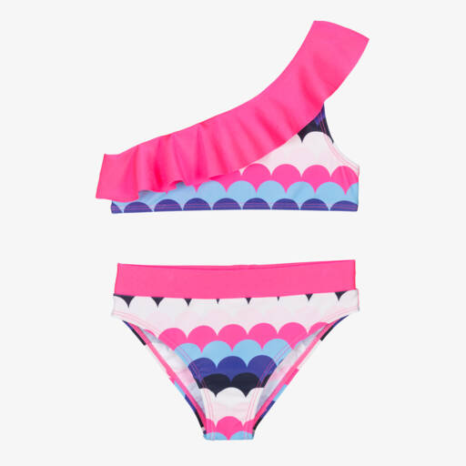 Billieblush-Girls Scalloped Pink Bikini Set | Childrensalon Outlet