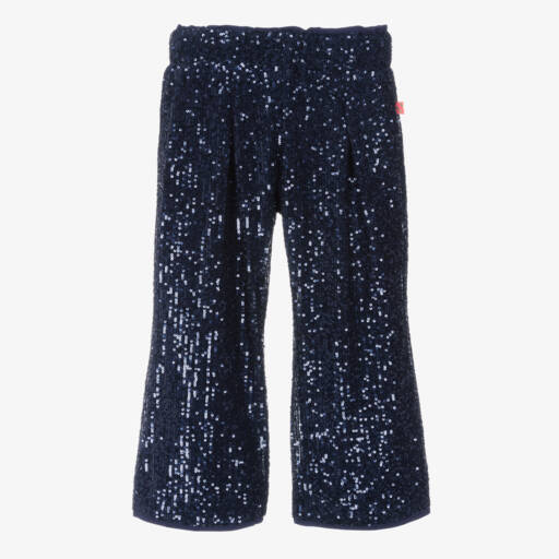 Billieblush-Girls Sparkly Navy Trousers | Childrensalon Outlet