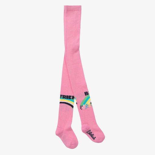 Billieblush-Girls Sparkly Pink Cotton Rainbow Tights | Childrensalon Outlet
