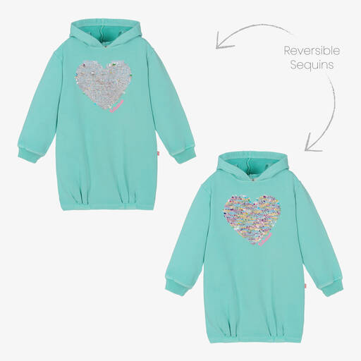 Billieblush-Robe turquoise en jersey Fille | Childrensalon Outlet