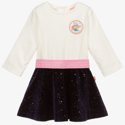 Billieblush-Robe en velours et en jersey Fille | Childrensalon Outlet