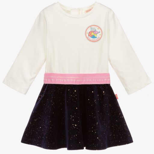 Billieblush-Velours- und Jerseykleid (M) | Childrensalon Outlet