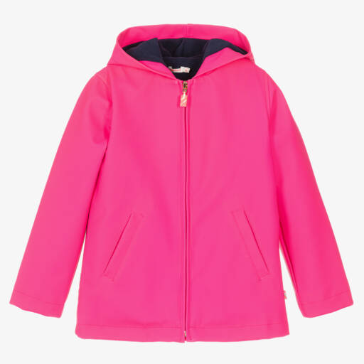 Billieblush-Girls Vibrant Pink Hooded Coat | Childrensalon Outlet