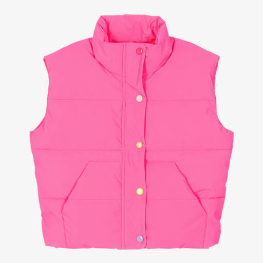 Billieblush-Girls Vibrant Pink Quilted Vest | Childrensalon Outlet