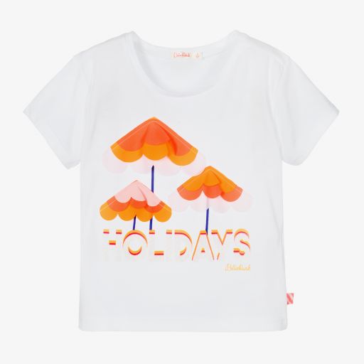 Billieblush-Weißes Baumwoll-T-Shirt (M) | Childrensalon Outlet