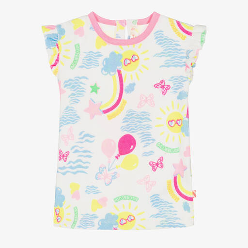 Billieblush-Girls White Cotton Towelling Dress | Childrensalon Outlet