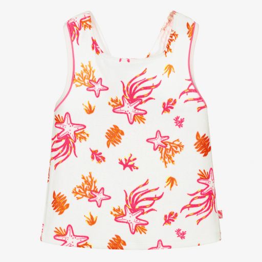 Billieblush-Girls White Towelling Vest Top | Childrensalon Outlet