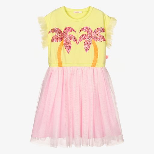Billieblush-Girls Yellow & Pink Dress | Childrensalon Outlet