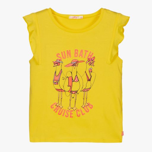 Billieblush-Girls Yellow Sleeveless Top | Childrensalon Outlet