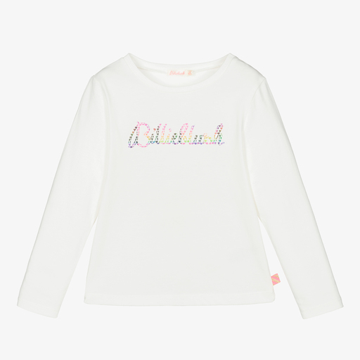 Billieblush-توب قطن لون عاجي للبنات | Childrensalon Outlet