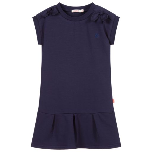 Billieblush-Navy Blue Cotton Jersey Dress | Childrensalon Outlet