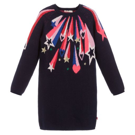 Billieblush-Navy Blue Knitted Dress | Childrensalon Outlet