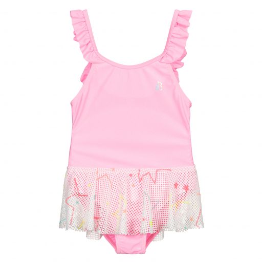 Billieblush-Розовый купальник с рюшами | Childrensalon Outlet