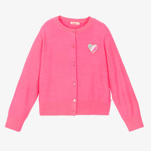 Billieblush-Pink Glitter Knitted Cardigan | Childrensalon Outlet