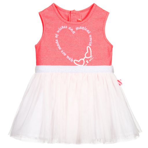 Billieblush-Pink Heart Tulle Dress | Childrensalon Outlet