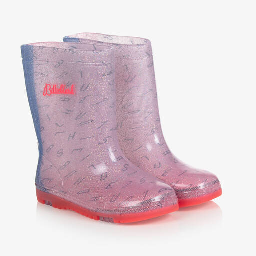 Billieblush-Pink Logo Rain Boots | Childrensalon Outlet