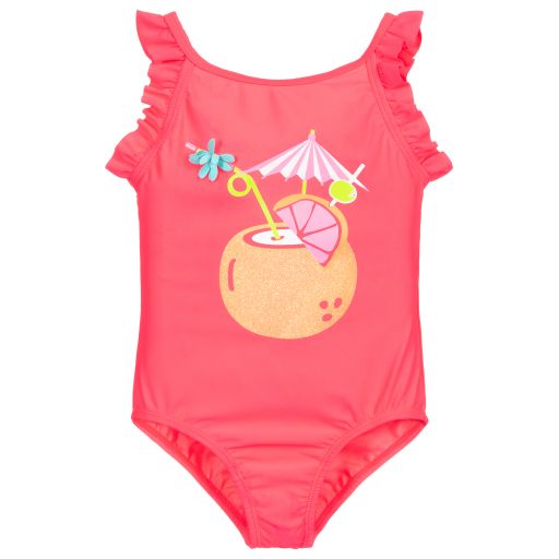 Billieblush-Pink Tropical Swimsuit | Childrensalon Outlet