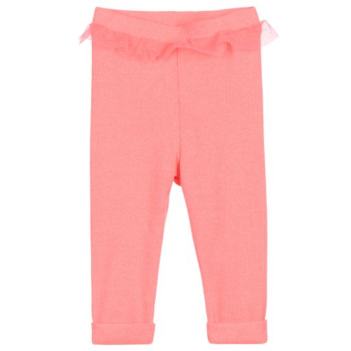 Billieblush-Rosa Leggings mit Tüllrüsche | Childrensalon Outlet